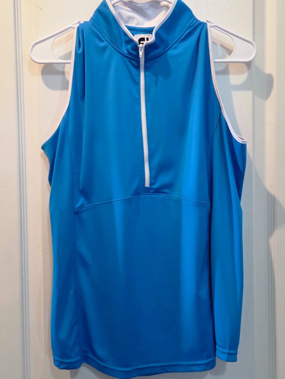 FJ FootJoy Golf Pullover 1/2 Zip Royal Blue Long Sleeve Performance Top Large